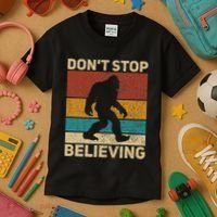 DonT Stop Believing Sasquatch Costume Big Foot Bigfoot Kids T-Shirt thumb 3
