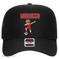 Dabbing Soccer Boy Morocco Soccer Fans Jersey Moroccan Flag Funny Gift Hat thumb 0