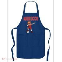 Dabbing Soccer Boy Morocco Soccer Fans Jersey Moroccan Flag Funny Gift Apron thumb 0