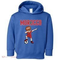 Dabbing Soccer Boy Morocco Soccer Fans Jersey Moroccan Flag Funny Gift Toddler Hoodie thumb 0