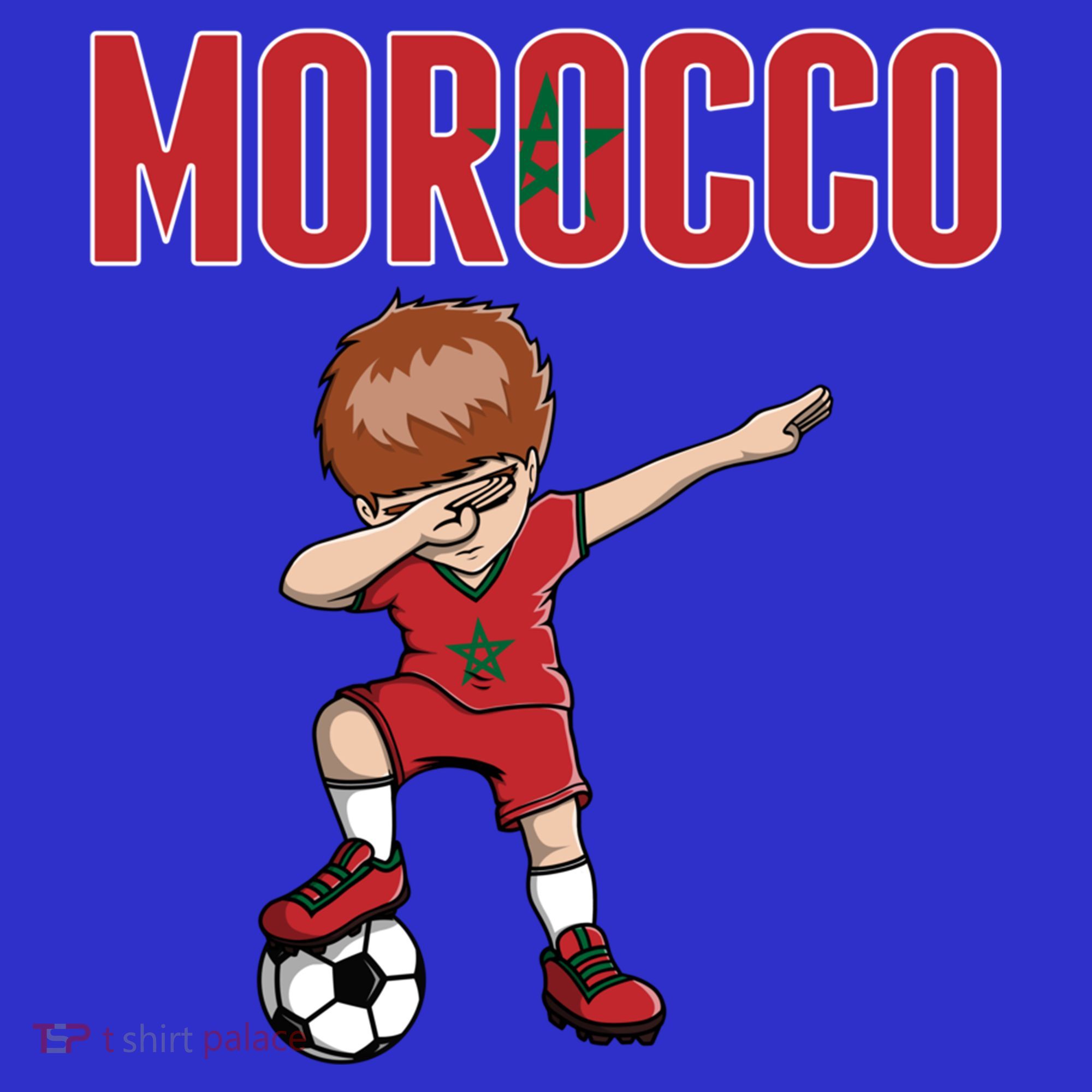 Dabbing Soccer Boy Morocco Soccer Fans Jersey Moroccan Flag Funny Gift Visor