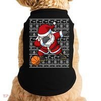 Dabbing Santa Basketball Ugly Christmas Sweater Pattern Cool Gift Doggie Tank thumb 0