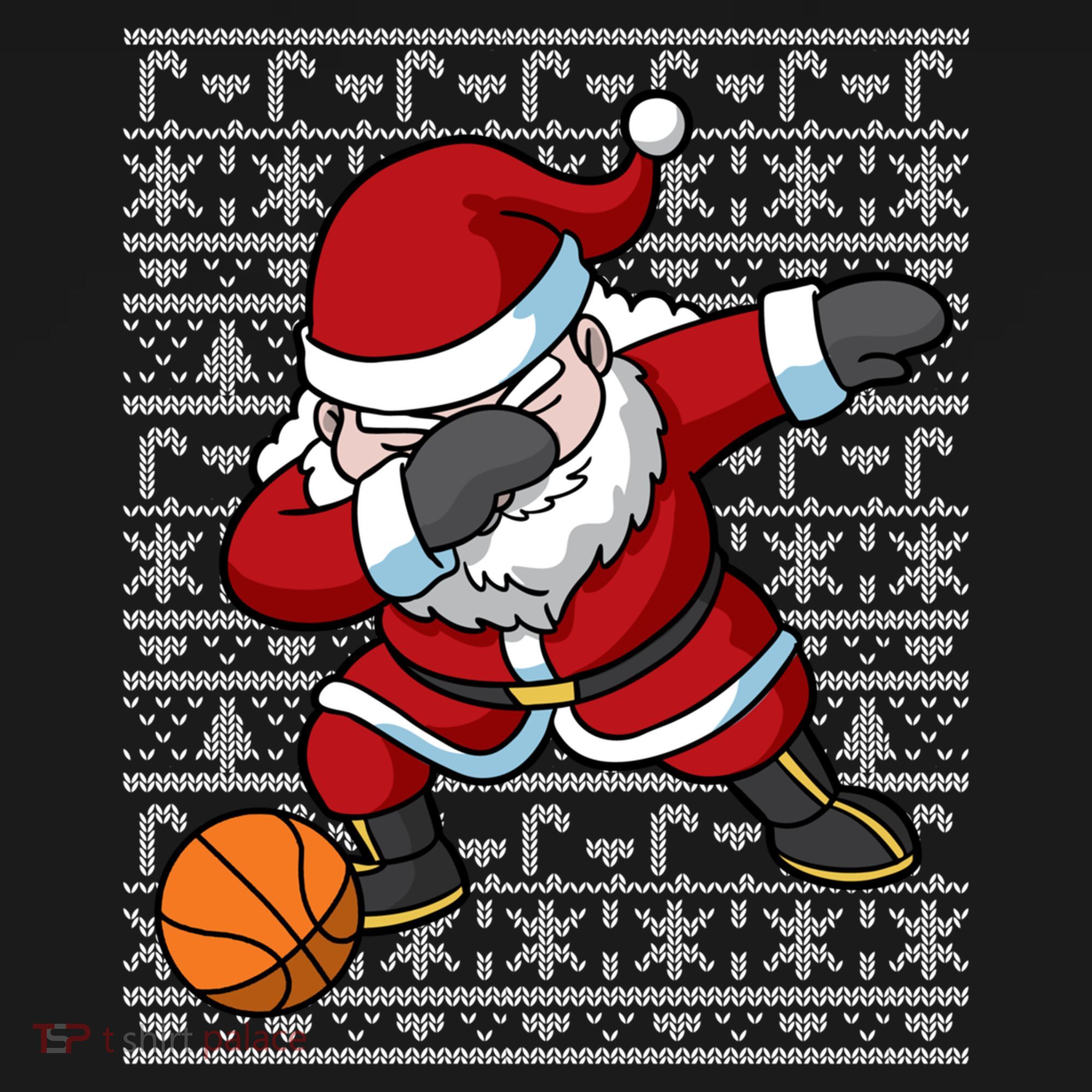 Dabbing Santa Basketball Ugly Christmas Sweater Pattern Cool Gift Bucket Hat