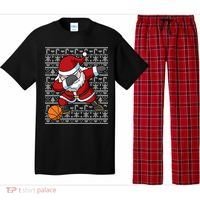 Dabbing Santa Basketball Ugly Christmas Sweater Pattern Cool Gift Pajama Set thumb 0