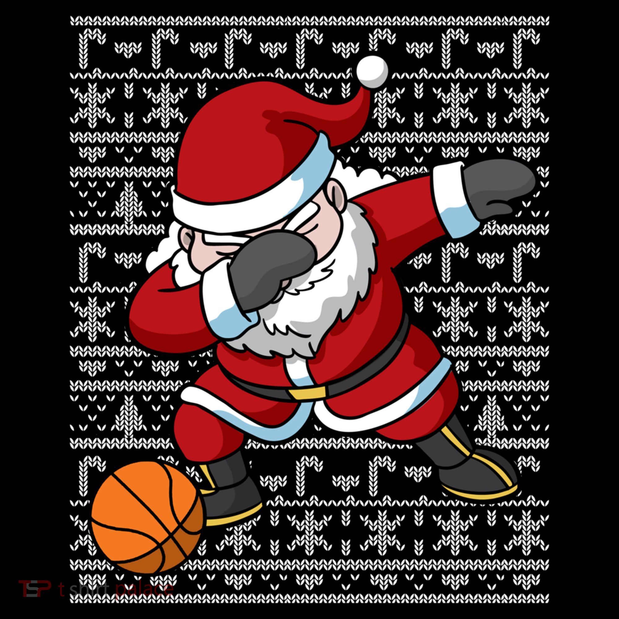 Dabbing Santa Basketball Ugly Christmas Sweater Pattern Cool Gift Women's Hoodie