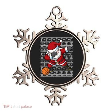 Dabbing Santa Basketball Ugly Christmas Sweater Pattern Cool Gift Ornament