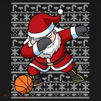 Dabbing Santa Basketball Ugly Christmas Sweater Pattern Cool Gift Ornament thumb 1