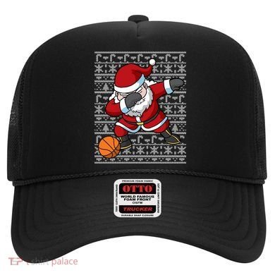 Dabbing Santa Basketball Ugly Christmas Sweater Pattern Cool Gift Hat