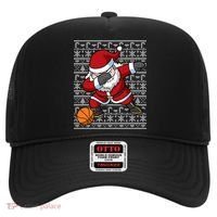 Dabbing Santa Basketball Ugly Christmas Sweater Pattern Cool Gift Hat thumb 0