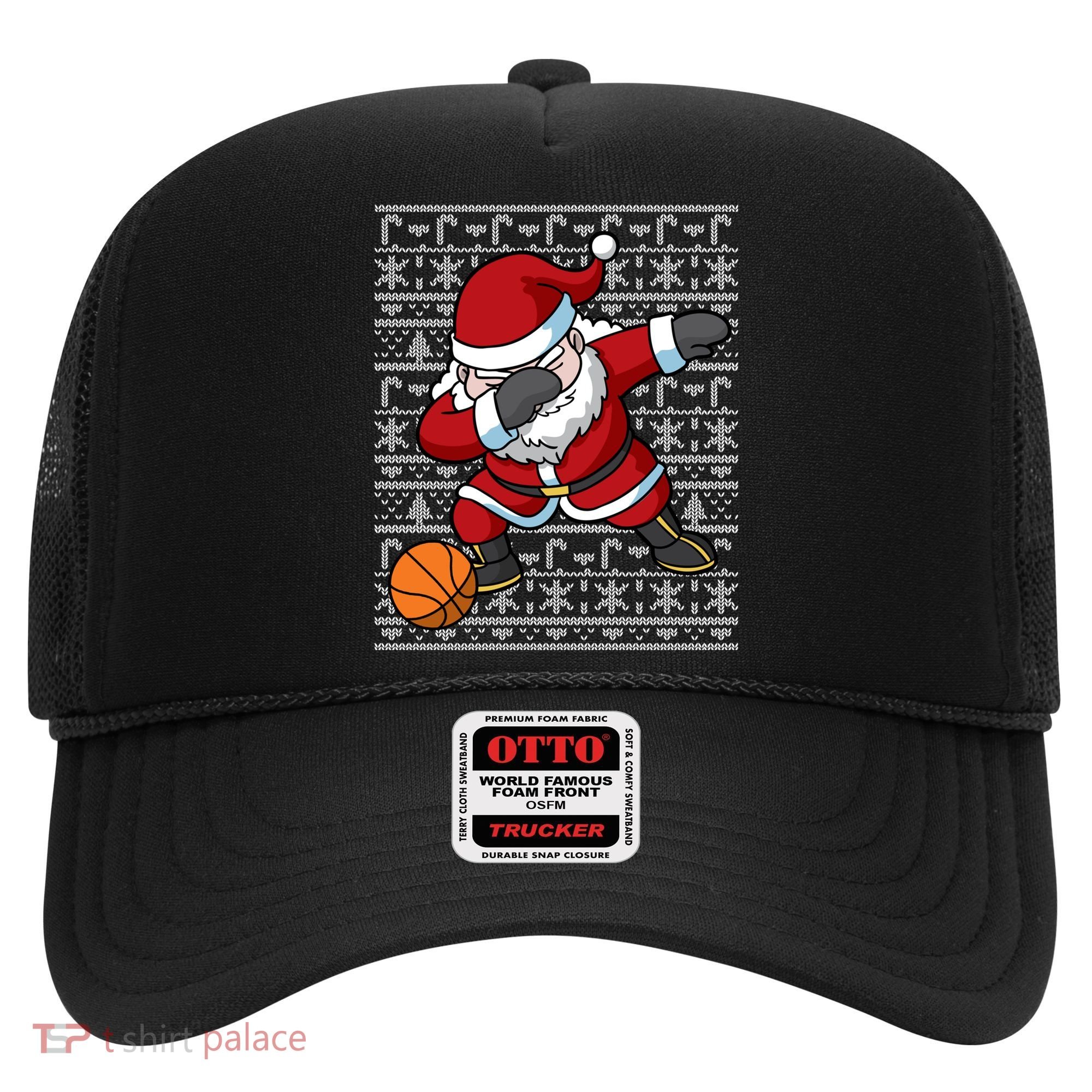 Dabbing Santa Basketball Ugly Christmas Sweater Pattern Cool Gift Hat