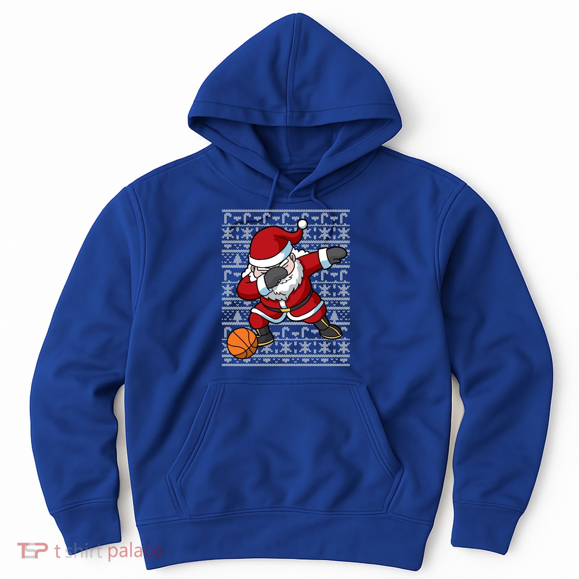 Dabbing Santa Basketball Ugly Christmas Sweater Pattern Cool Gift Hoodie
