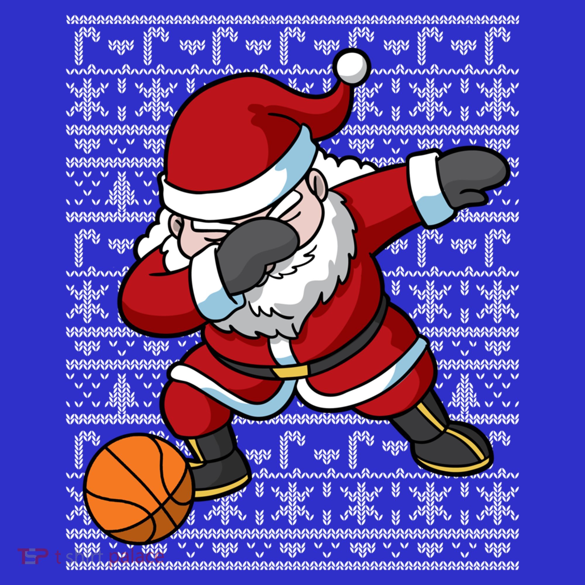 Dabbing Santa Basketball Ugly Christmas Sweater Pattern Cool Gift Women's Tank Top