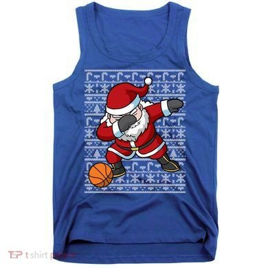 Dabbing Santa Basketball Ugly Christmas Sweater Pattern Cool Gift Tank Top