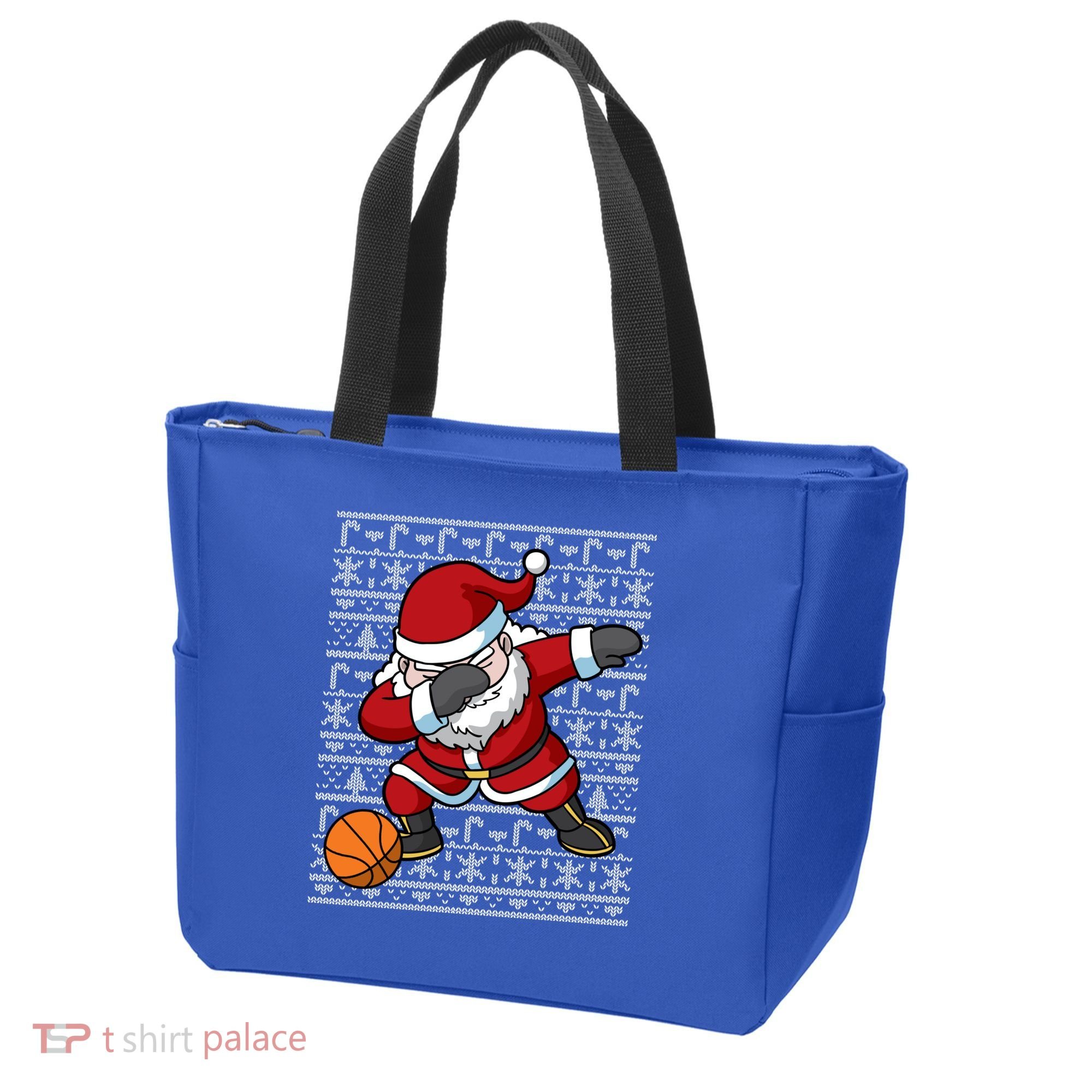 Dabbing Santa Basketball Ugly Christmas Sweater Pattern Cool Gift Tote Bag