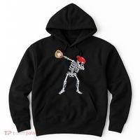 Dabbing Skeleton Baseball Halloween Player Catcher Pitcher Hoodie thumb 0