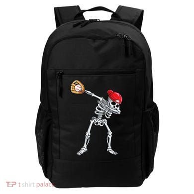 Dabbing Skeleton Baseball Halloween Player Catcher Pitcher Backpack
