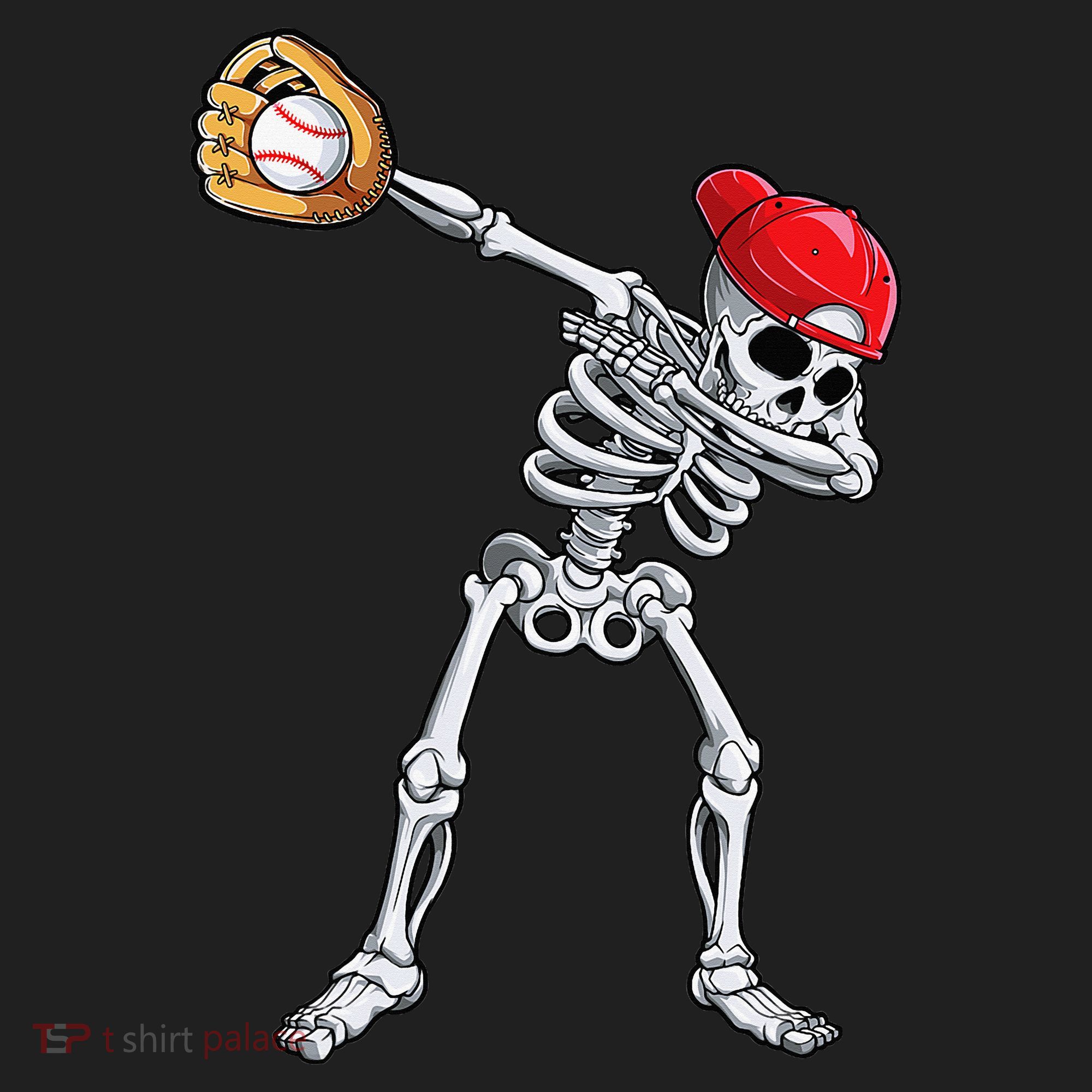 Dabbing Skeleton Baseball Halloween Player Catcher Pitcher Tumbler