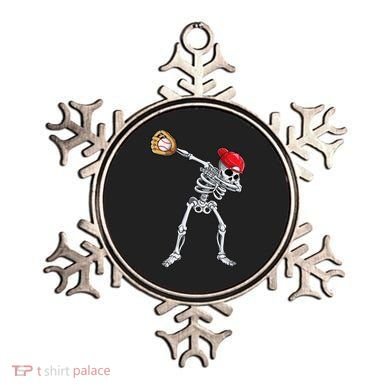 Dabbing Skeleton Baseball Halloween Player Catcher Pitcher Ornament