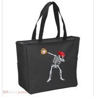 Dabbing Skeleton Baseball Halloween Player Catcher Pitcher Tote Bag thumb 2