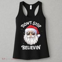 Dont Stop Believin Santa Funny Christmas Boy Kids Gifts Women's Tank Top thumb 3