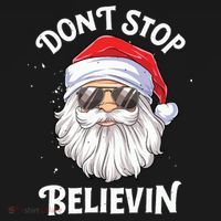 Dont Stop Believin Santa Funny Christmas Boy Kids Gifts Women's Tank Top thumb 5