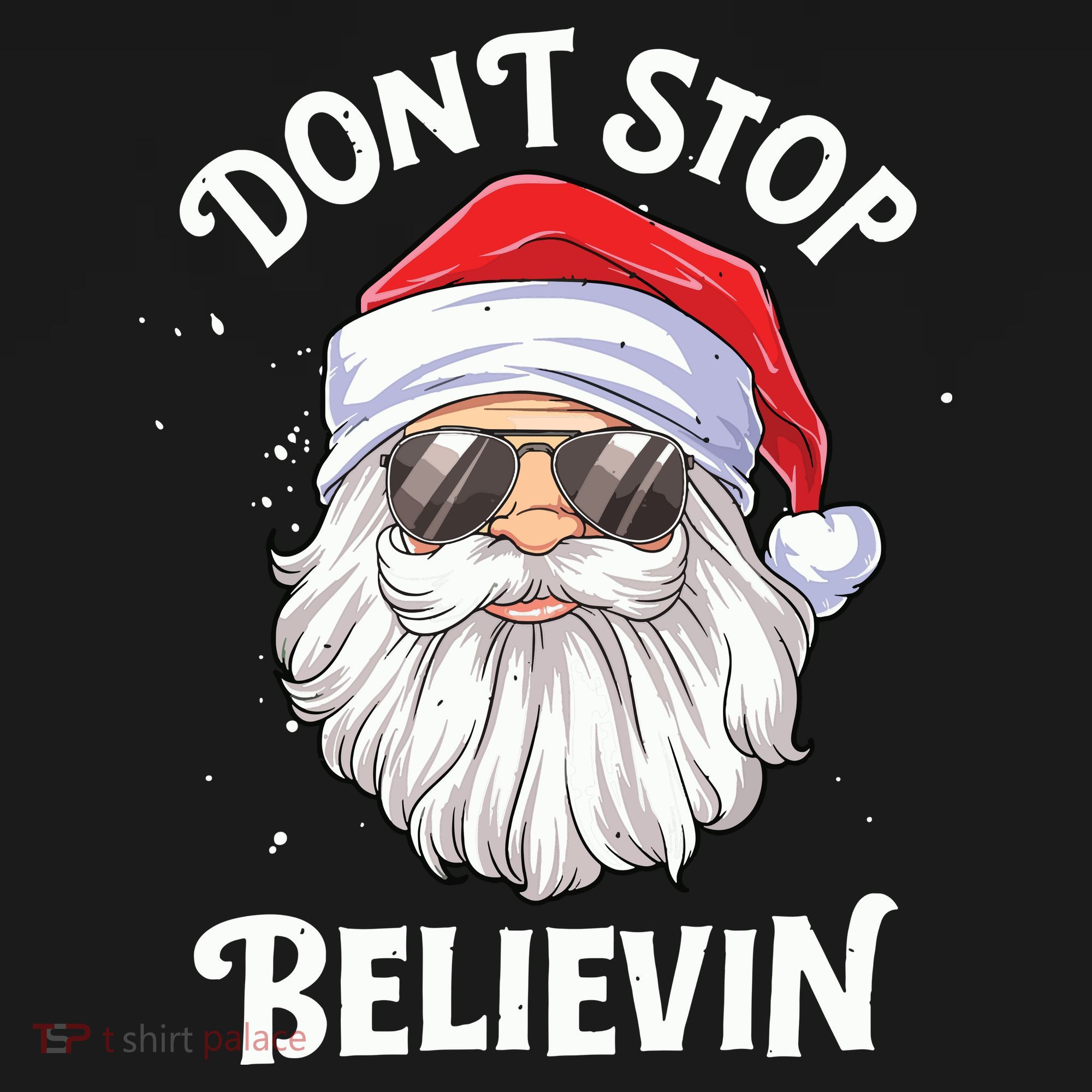 Dont Stop Believin Santa Funny Christmas Boy Kids Gifts Women's Tank Top