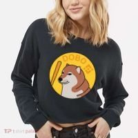 Dogebonk Solona Bonk Coin Logo Cropped Pullover Crew thumb 2