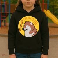 Dogebonk Solona Bonk Coin Logo Kids Hoodie thumb 3