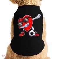 Dabbing Soccer Ball Heart funny Valentines Day Doggie Tank thumb 0