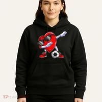 Dabbing Soccer Ball Heart funny Valentines Day Hoodie thumb 5
