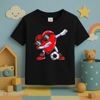 Dabbing Soccer Ball Heart funny Valentines Day Toddler T-Shirt thumb 3