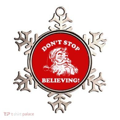 Dont Stop Believing Santa Claus Christmasvintage Ornament