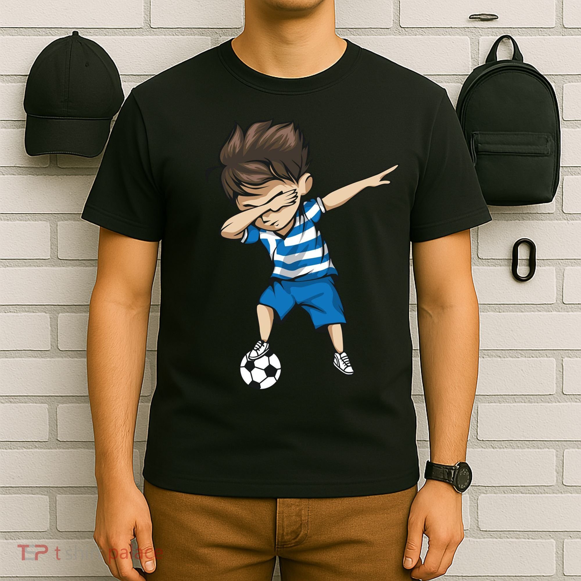 Dabbing Soccer Boy Greece T-Shirt