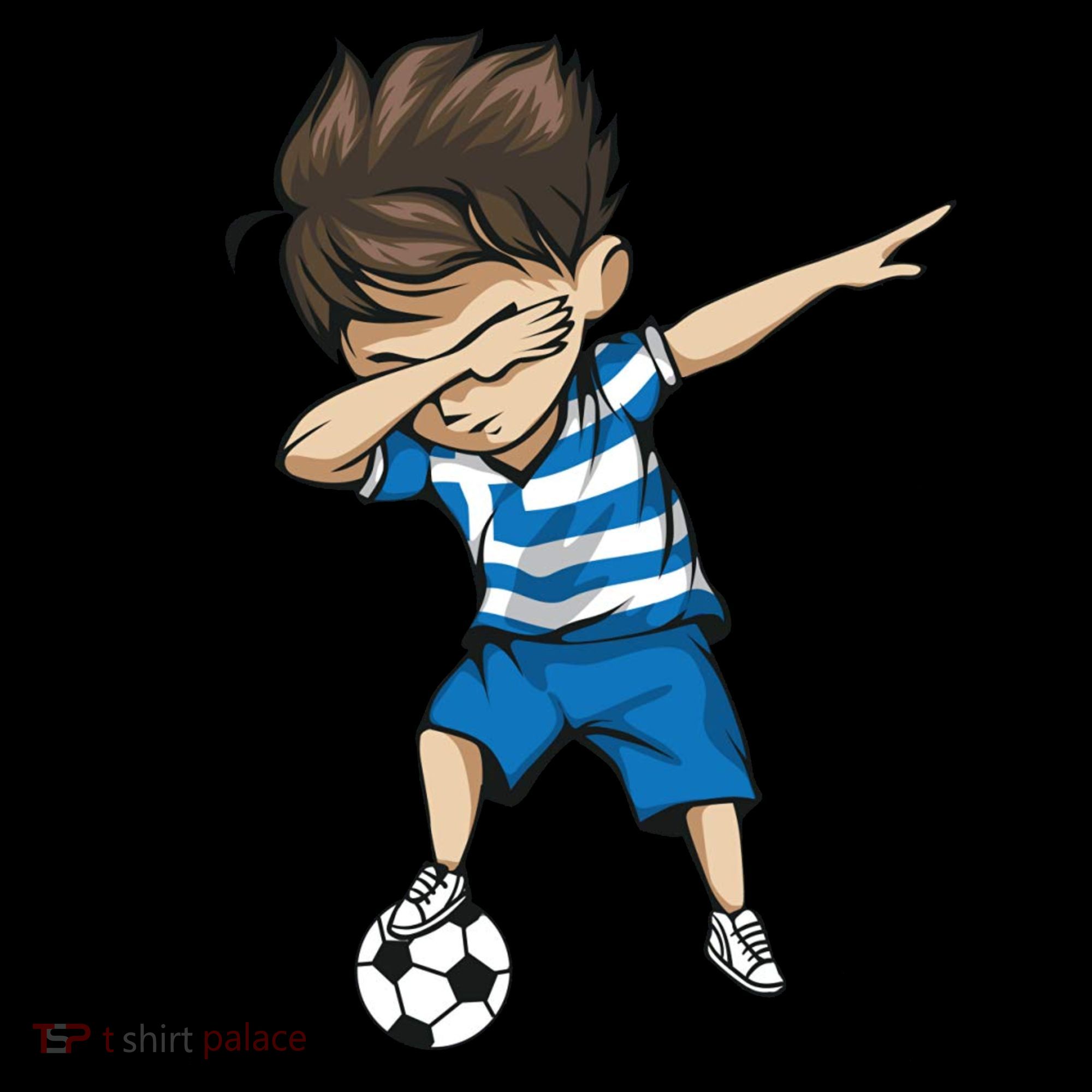 Dabbing Soccer Boy Greece Button