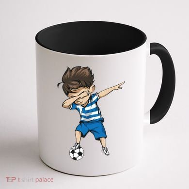 Dabbing Soccer Boy Greece Coffee Mug back