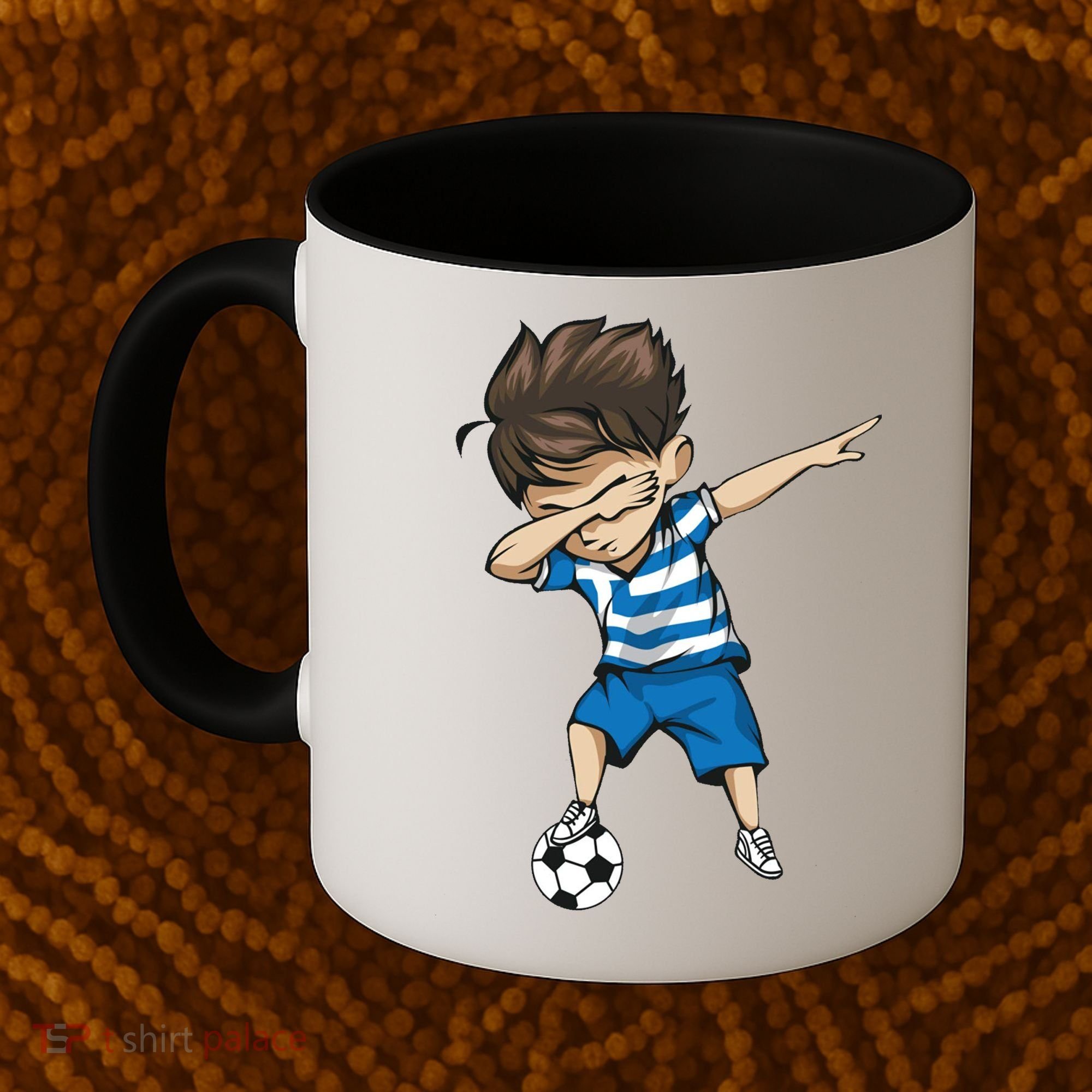 Dabbing Soccer Boy Greece Coffee Mug