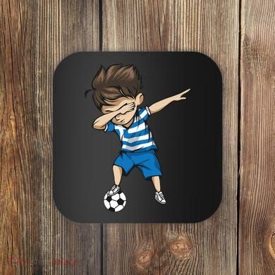 Dabbing Soccer Boy Greece Coaster