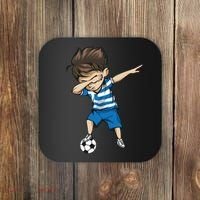 Dabbing Soccer Boy Greece Coaster thumb 0