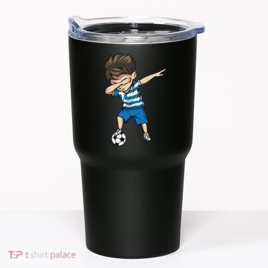 Dabbing Soccer Boy Greece Tumbler