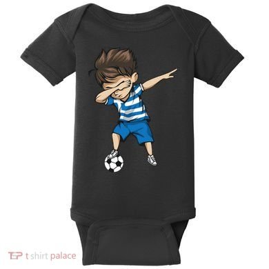 Dabbing Soccer Boy Greece Baby Bodysuit