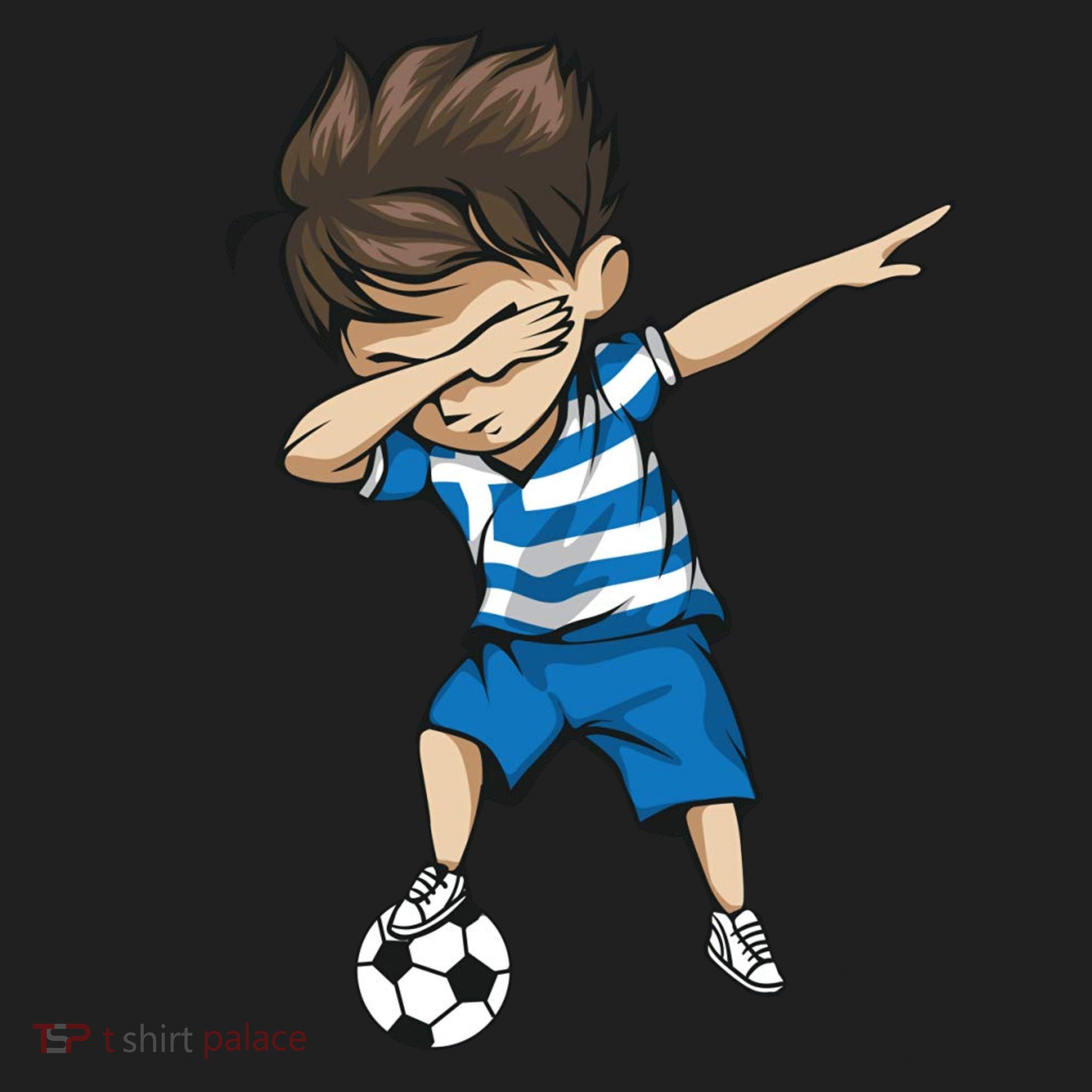 Dabbing Soccer Boy Greece Golf Towel