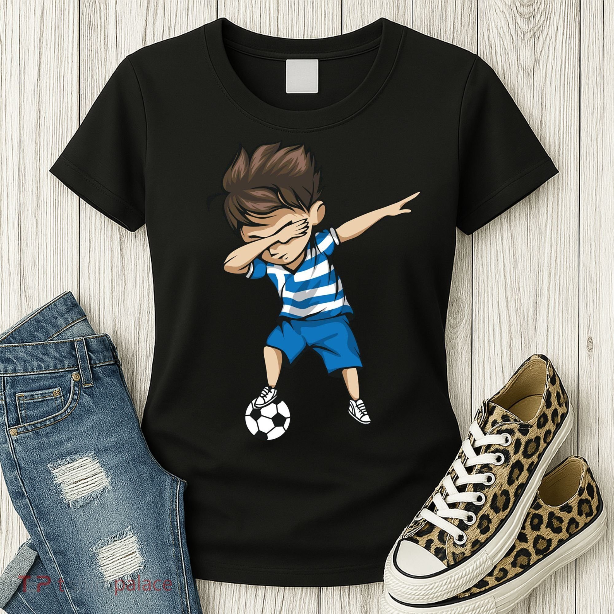 Dabbing Soccer Boy Greece Women's T-Shirt