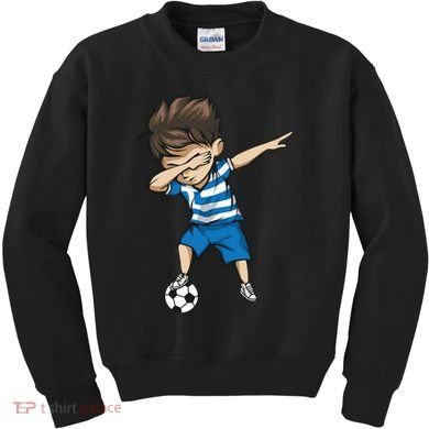 Dabbing Soccer Boy Greece Kids Sweatshirt