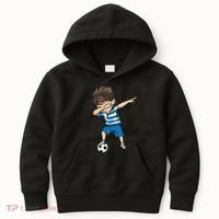 Dabbing Soccer Boy Greece Kids Hoodie thumb 0