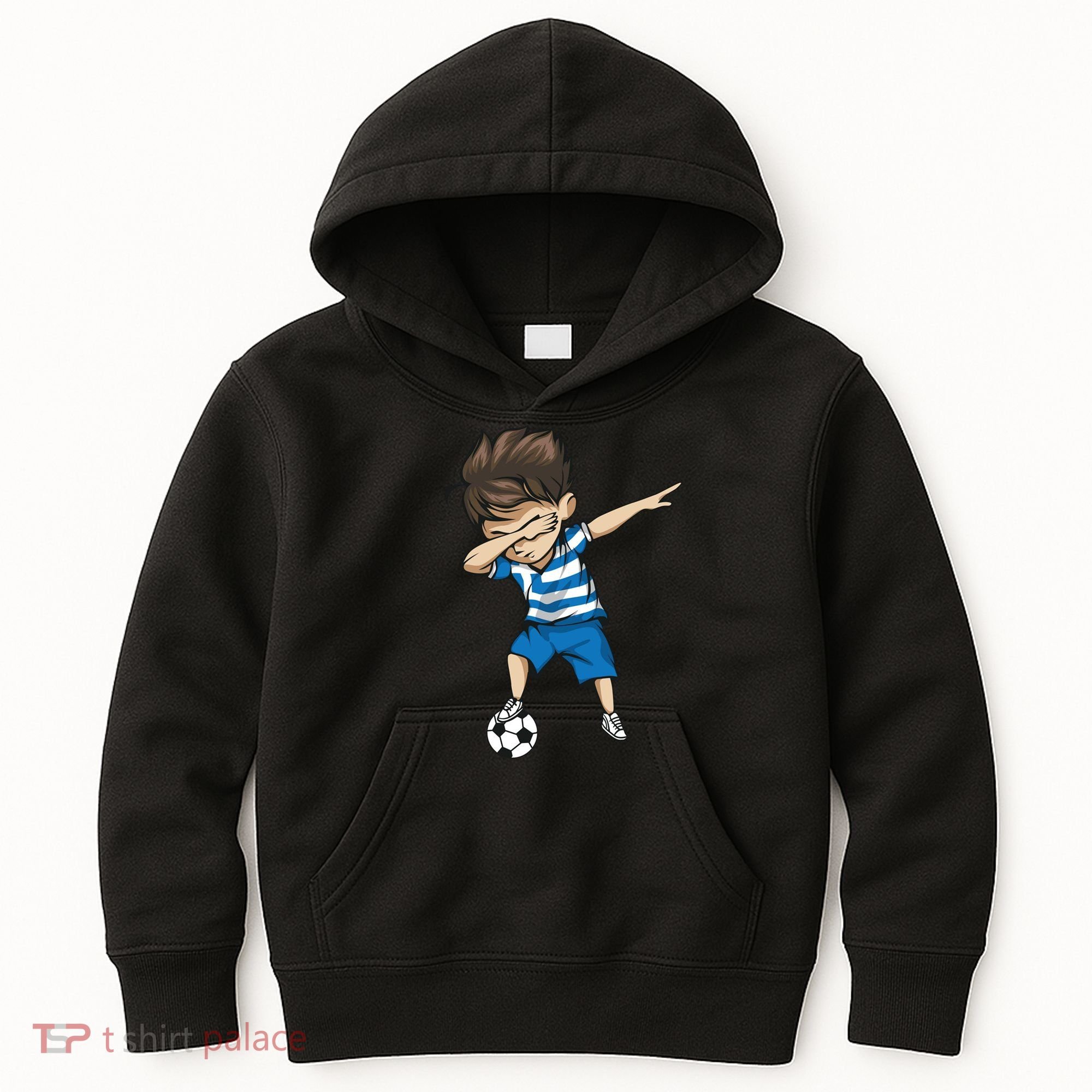 Dabbing Soccer Boy Greece Kids Hoodie