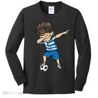Dabbing Soccer Boy Greece Kids Long Sleeve Shirt thumb 0