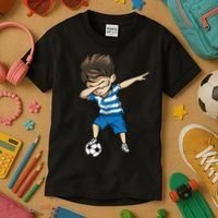 Dabbing Soccer Boy Greece Kids T-Shirt thumb 3