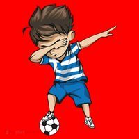 Dabbing Soccer Boy Greece Santa Hat thumb 1