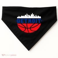 Detroit Skyline Basketball Logo USA-Made Doggie Bandana thumb 0