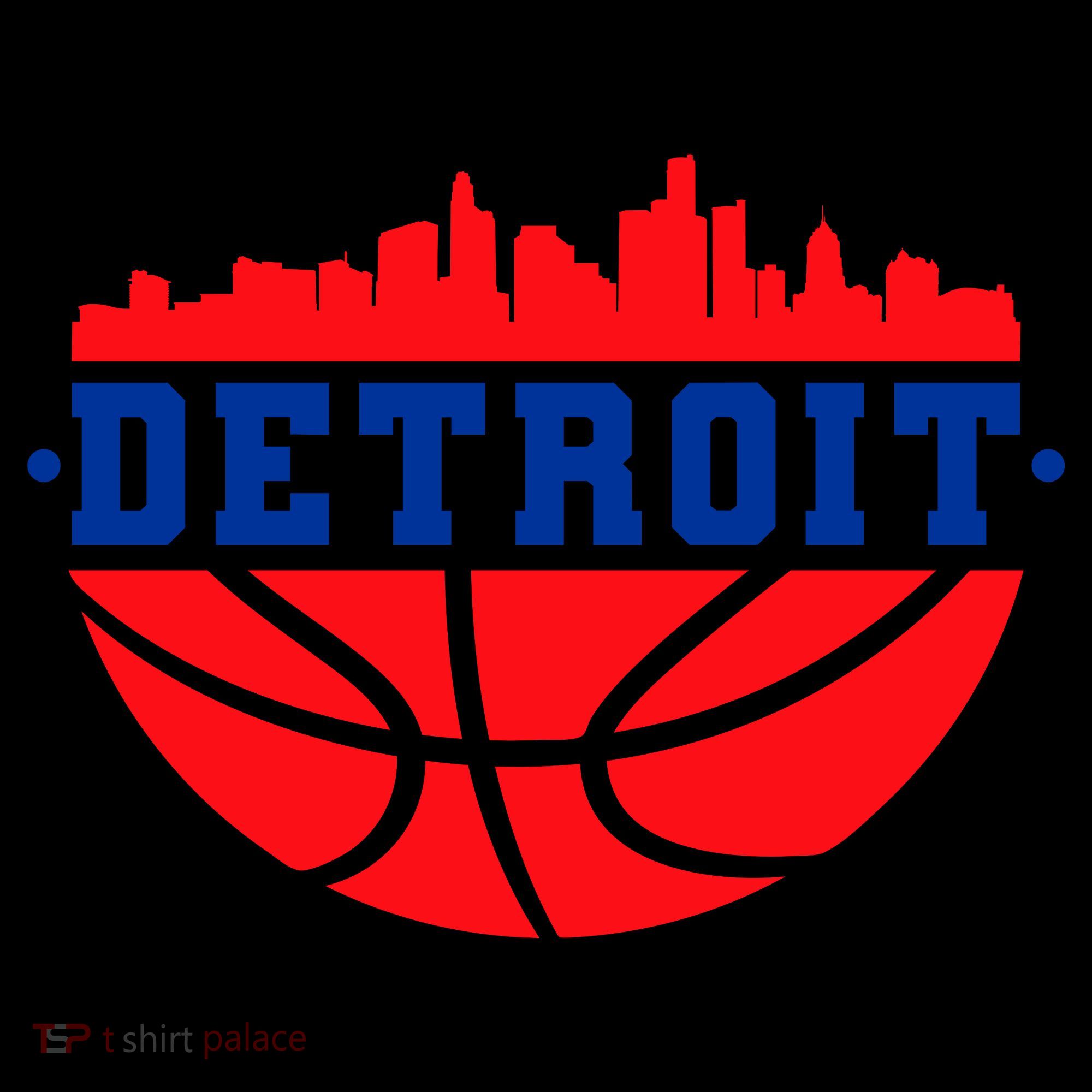 Detroit Skyline Basketball Logo Coffee Mug